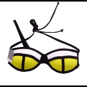 NEW padded yellow bikini top